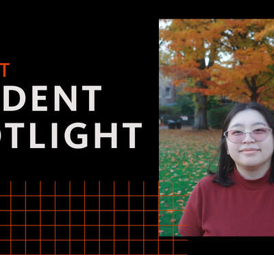 Angela Vang poses outside on the Corvallis campus during a fall day.