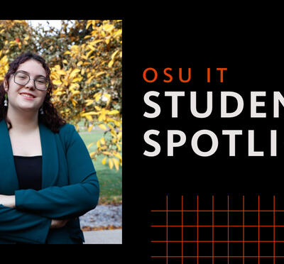 Gwendolyn Henson-Meyers stands in front of the OSU quad.