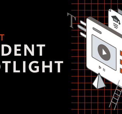 Black background with text: OSU IT Student Spotlight