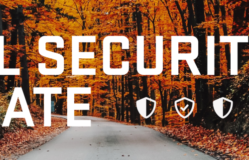 Autumn leaves with text: Fall Security Update