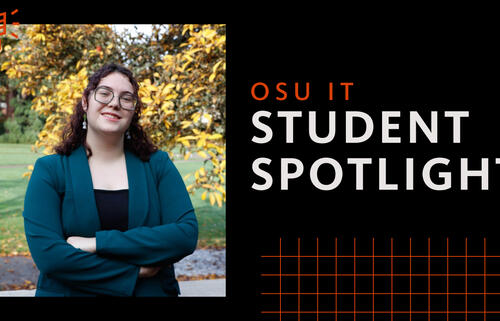 Gwendolyn Henson-Meyers stands in front of the OSU quad.
