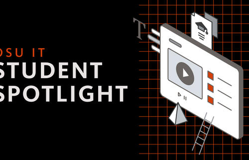 Black background with text: OSU IT Student Spotlight